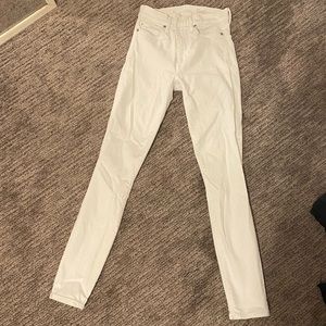 High Rise Skinny Gap Jeans White Wash